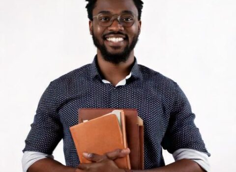 Firefly Create Video thumbnail for Chemistry Class, an Ethiopian young man holding Chemistry Book on (2)